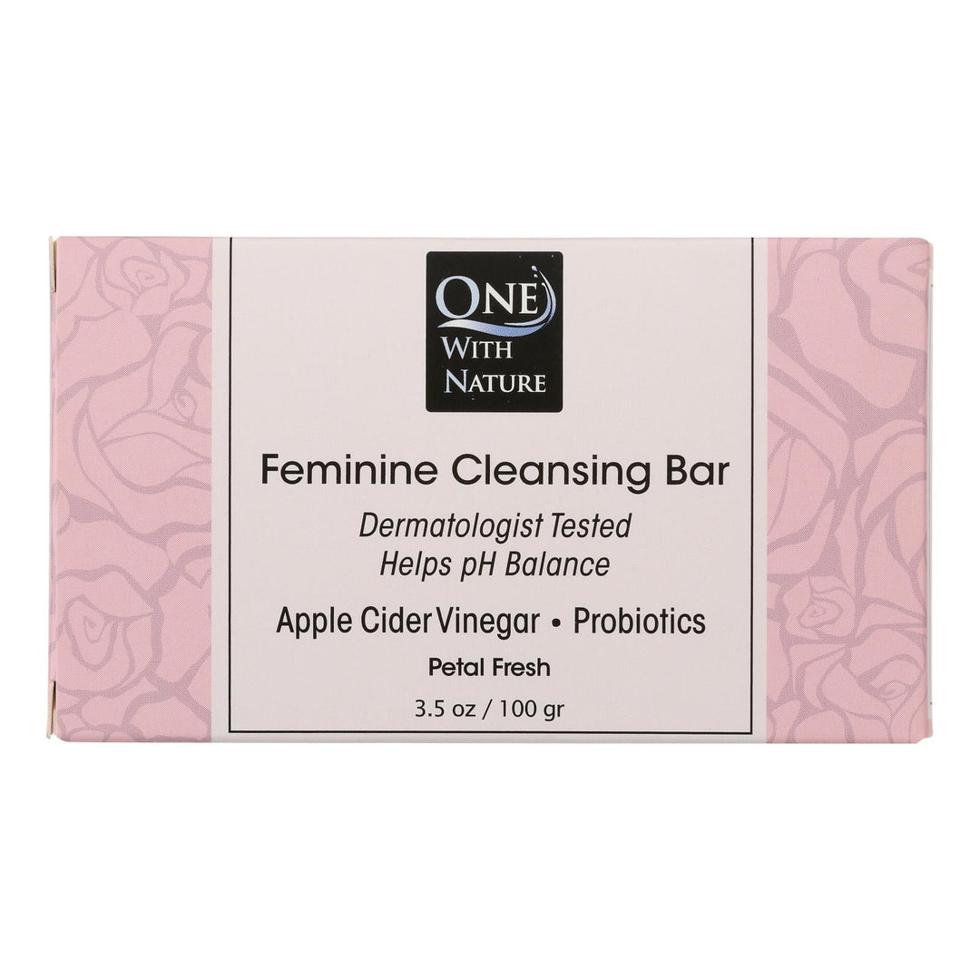 One With Nature - Soap Feminine Petal Fresh - Case Of 3 - 3.5 Oz - Maras Green